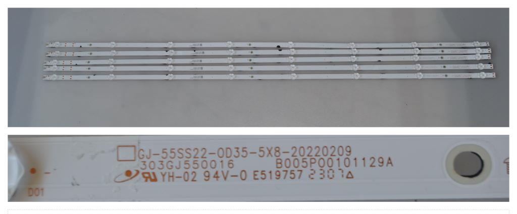 LB/55INC/SAM/55AU7095U LED BACKLAIHT,GJ-55SS22-0D35-5X8-20220209,5x8 diod,1100mm