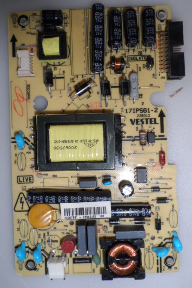 17IPS61-2/VES POWER BOARD ,17IPS61-2,230312,23057661,26949962,