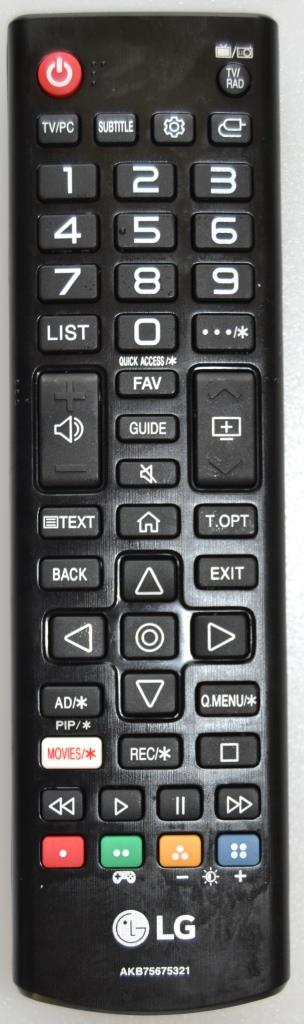 RC/LG/AKB75675321 ORIGINAL REMOTE CONTROL, AKB75675321, for LG LED TV 