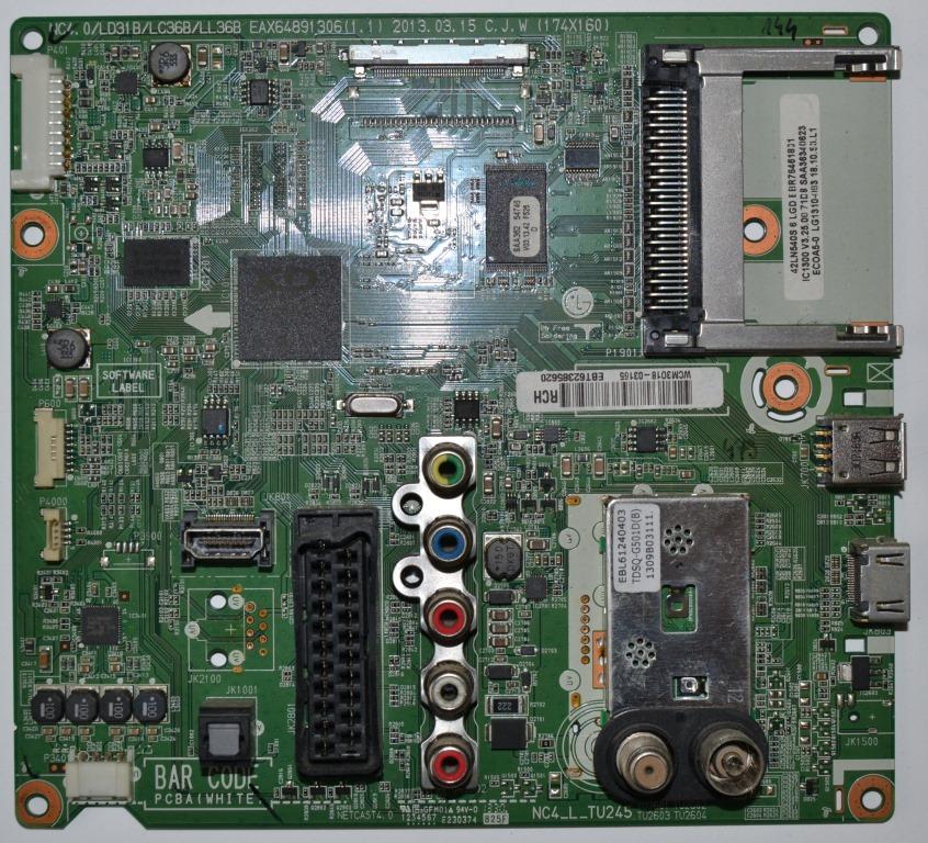 MB/LG/42LN5406 MAIN BOARD  ,EAX64891306(1.1),EBT62385620,EBR76461801, for, LG 42LN5406,