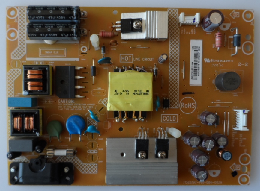 PB/715G6197-P01-004-002H/SHARP/32LD170 POWER BOARD,715G6197-P01-004-002H,  for ,SHARP LC-32LD170E,