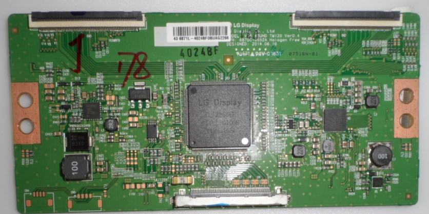 TCON/6870C0552A/PH/43PUH6101 TCon BOARD, 6870C-0552A, V15 43UHD TM120 Ver0.4 ,PHILIPS 43PUH6101/88