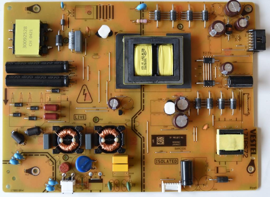 17IPS72/43INC/TOSH POWER BOARD ,17IPS72, for 43 inc DISPLAY ,23396597,28669836, TH4 210730A AS,170818R4,