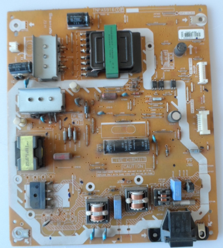 PB/42INC/PAN/42AS500 POWER BOARD ,TNPA5916 1 P,TXN/P1JAVEZ,for ,PANASONIC TX-42AS500E,TX-42ASW504,