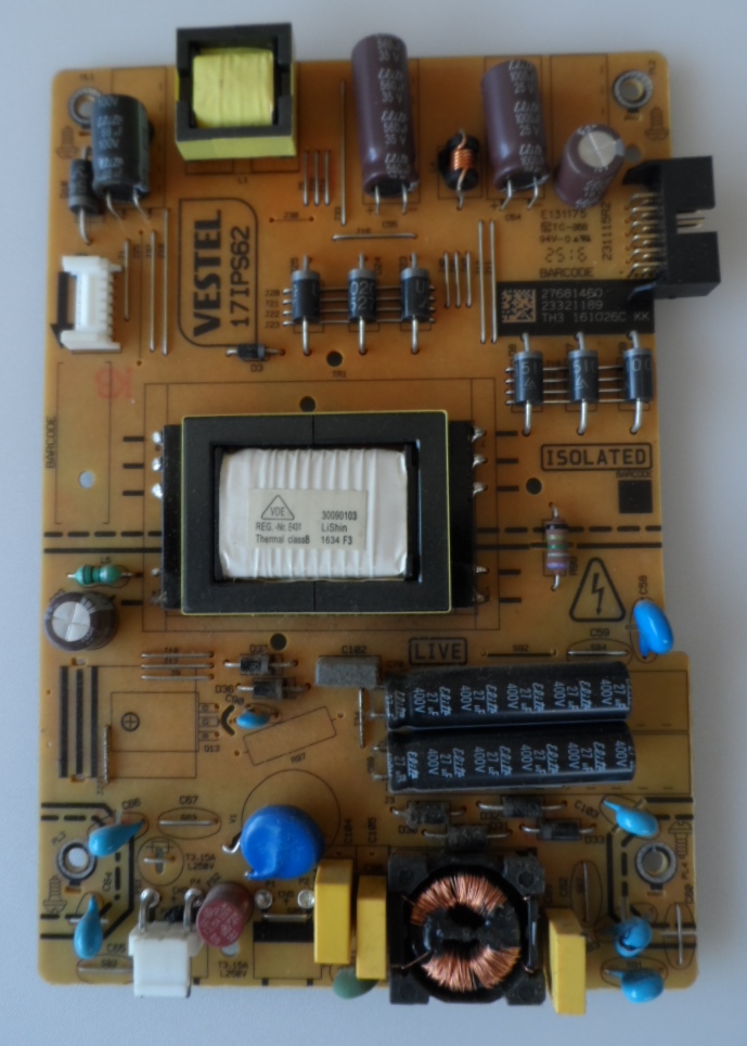 17IPS62/32INC/CROWN/32303 POWER BOARD ,17IPS62, for 32 inc DISPLAY ,27681460,23321189,TH3 161026C KK,