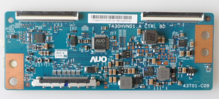 TCON/T430HVN01.A/LG/43LJ500 TCon BOARD ,T430HVN01.A CTRL BD, 43T01-C09,