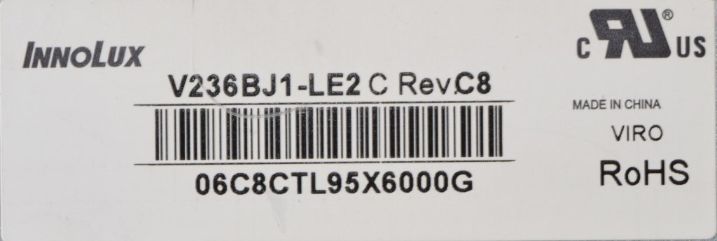 PAN/24INC/CHIMEI/2 LCD панел ,V236BJ1-LE2 C Rev.C8,