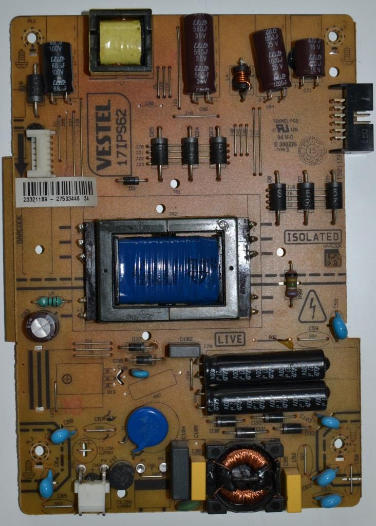 17IPS62/32INC/JVC/21 POWER BOARD ,17IPS62, for 32 inc DISPLAY ,23321189,27503446,150115R2,