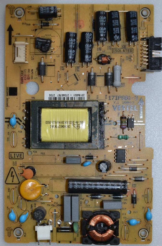 17IPS61-3/24INC/HIT POWER BOARD ,17IPS61-3,for 24 inc DISPLAY,23184651,27272163,160913,V.1