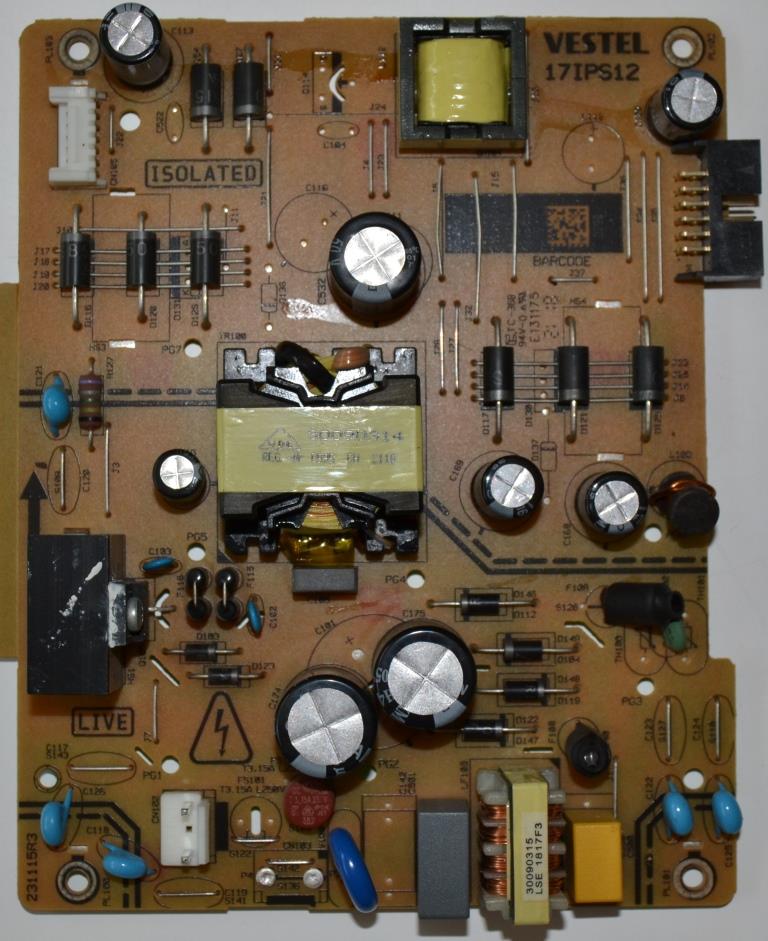 17IPS12/43INC/TFK/4 POWER BOARD, 17IPS12, for 43 inc DISPLAY,28114542,23307796,231115R3,