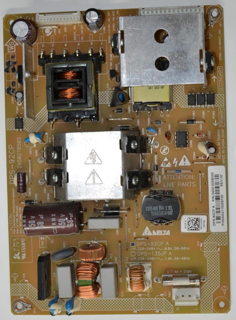 PB/TOSH/32HL833 POWER BOARD ,DPS-92CP,2950278503,