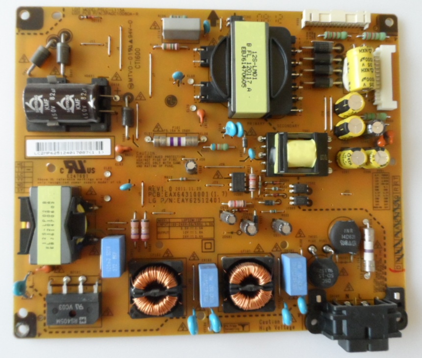 PB/LG/32LS5600 POWER BOARD ,PSLC-L115A,EAX64310001(1.7),EAY62512401 ,LG 32LS5600,