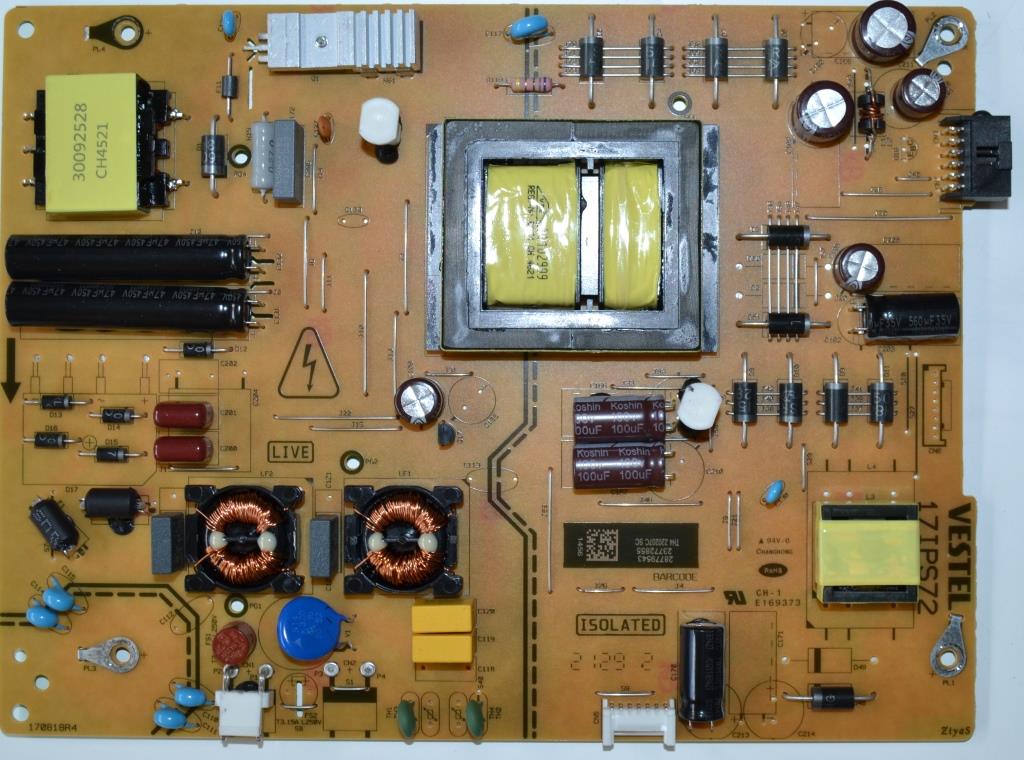 17IPS72/55INC/TOSH/1 POWER BOARD, 17IPS72, for 55 inc DISPLAY, 28779543,23772855,170818R4,