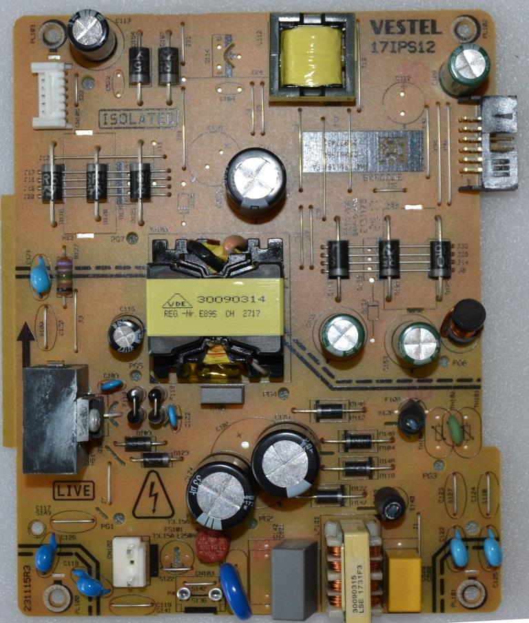 17IPS12/43INC/JVC/1 POWER BOARD ,17IPS12, for 43 inc DISPLAY ,23281584,27927432,231115R3,