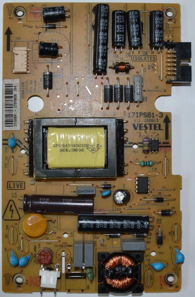 17IPS61-3/VES/12PIN/1 POWER BOARD ,17IPS61-3,V.1,160913,23156691,27306525,