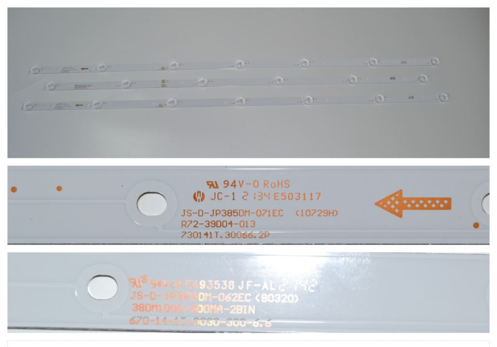 LB/39INC/BESS LED BACKLAIHT  ,JS-D-JP385DM-071EC,JS-D-JP385DM-062EC,2x7 diod 1x6diod(на две групи)  