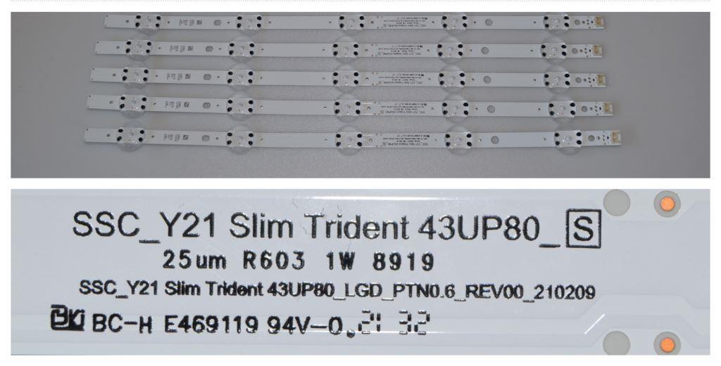 LB/43INC/LG/43UP78003 LED BACKLAIHT  ,SSC_Y21_Trident_43UP80_S,