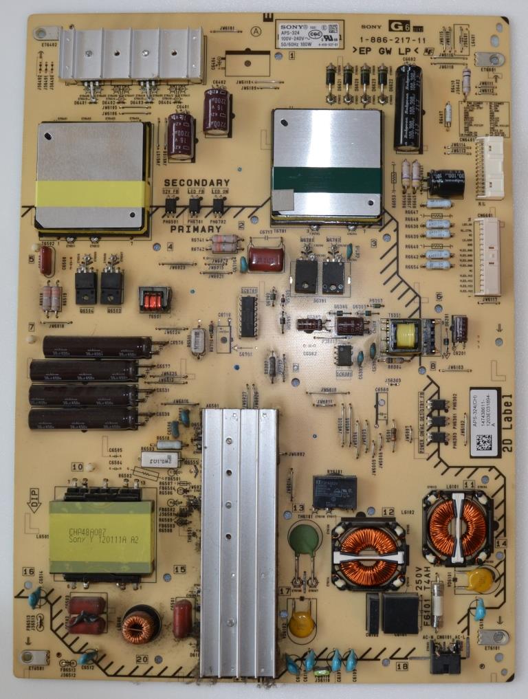 PB/APS-324/SONY/40HX850 POWER BOARD ,APS-324,1-886-217-11,for SONY KDL-40HX850