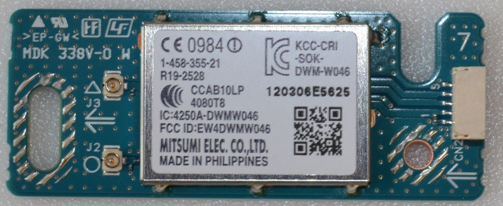 WI-FI/SONY/40HX850 WI-FI MODULE ,1-485-355-21,R19-2528,