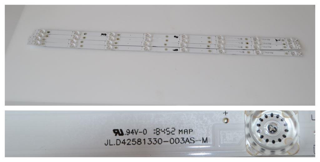 LB/43INC/HIS/H43AE6000 LED BACKLAIHT,JL.D42581330-003AS-M,4x8diod 780mm