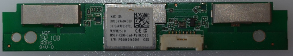 WI-FI/PH/43PUS6554 WI-FI MODULE ,317GAAWF650TCL,W2FM2510,for  PHILIPS 43PUS6554