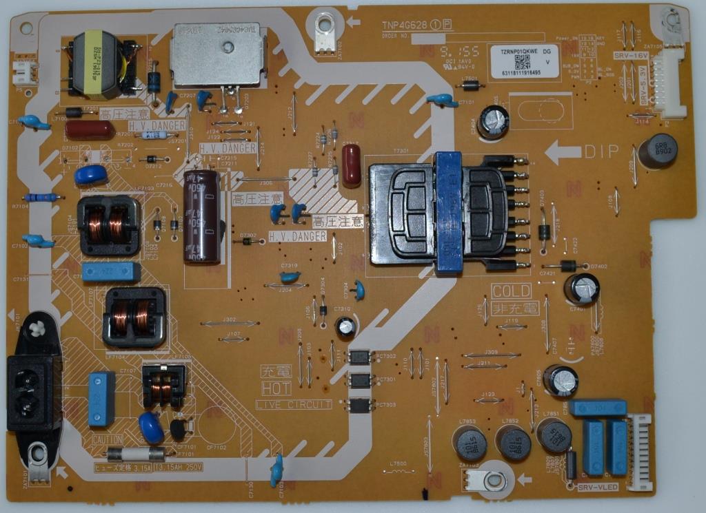 PB/40INC/PAN/40FSW504 POWER BOARD ,TNP4G628,TZRNP01QKWE,for ,PANASONIC TX-40FSW504