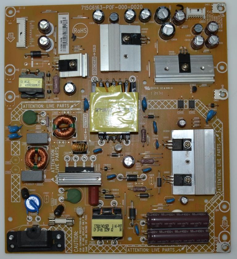 PB/47INC/PH/47PFH4109 POWER BOARD, 715G6163-P0F-000-0020,