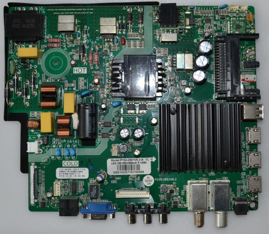 MB/P150-2851/AR/55Z1UHD MAIN BOARD ,P150-2851V6.2, for ARIELLI LED-55Z1UHD