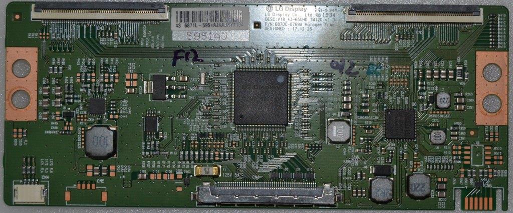 TCON/6870C0769A/HOR TCon BOARD, DESC:V18 43-65UHD_TM120_v1.0, 6870C-0769A,