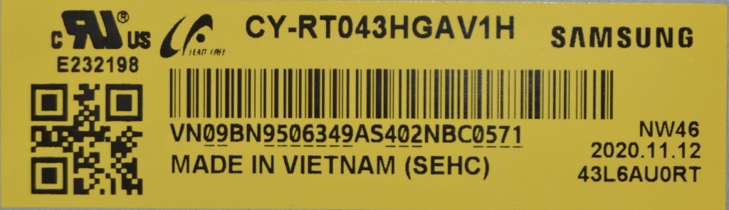 LB/43INC/SAM/43Q60/1 LED BACKLAIHT ,BN96-50381A,VOT6-430SM0-R0,BN61-15482A,LGP,BN61-17007A,