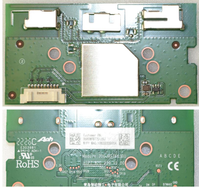 WI-FI/PH/50PUS8807 WI-FI MODULE ,368GWFBT751ZDJ,ZDGJMT7663BU,