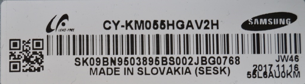 LB/55INC/SAM/55MU6470 LED BACKLAIHT ,BN96-39595A,69-39596A,V6ER_550SMA_LED66_R2,CY-KM055HGAV2H,