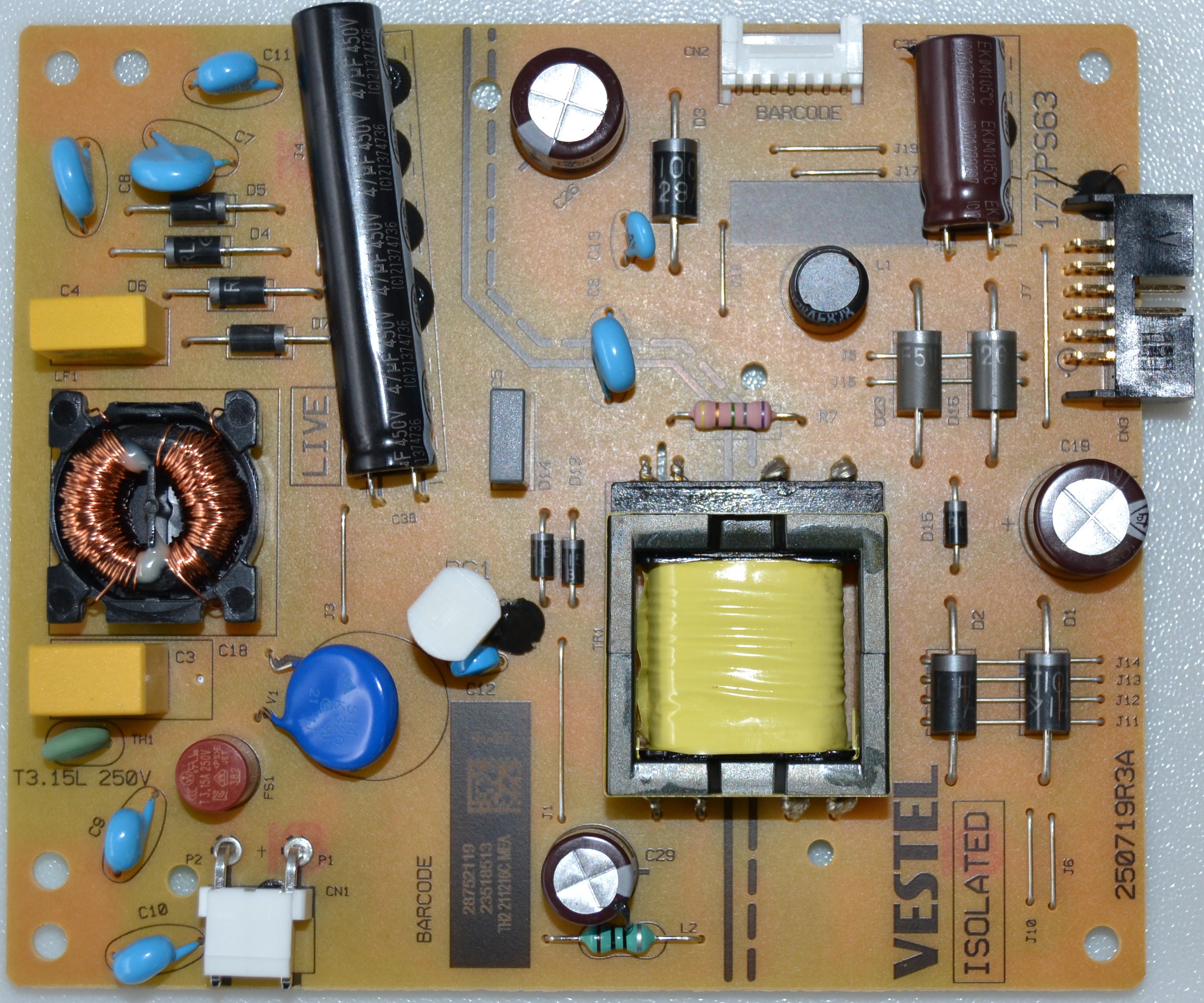 17IPS63/32INC/VES/1 POWER BOARD 17IPS63 for 32 inc DISPLAY, 28304324,23518513,190219R3A,