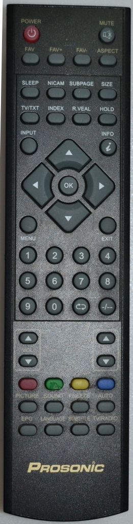 RC/PROSONIC  ORIGINAL  REMOTE CONTROL, for ,PROSONIC ,PBT23001,PBT-26001,