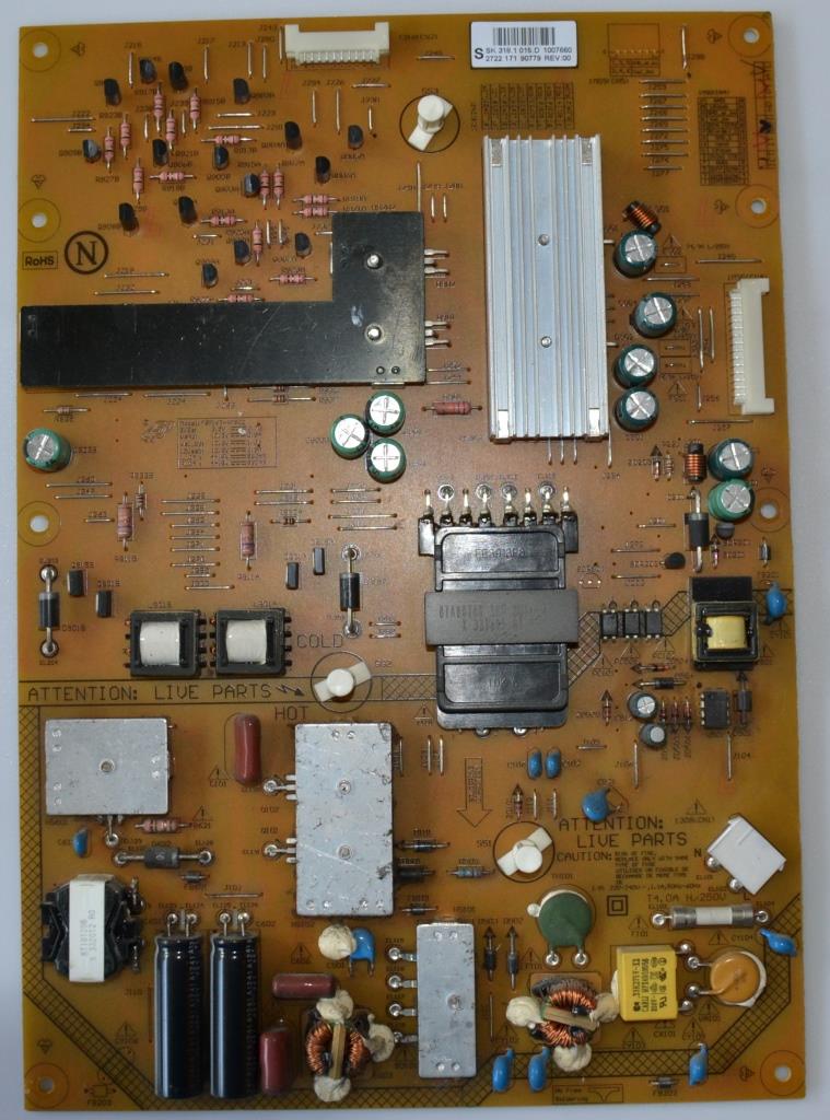 PB/40INC/PH/40PFL8008  POWER BOARD ,FSP163-4FS02,2722 171 90759,YKJ2081-R01,for PHILIPS 40PFL8008S/12