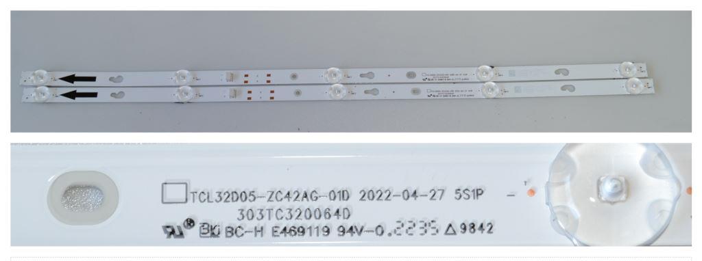 LB/32INC/XIAOMI/1 LED BACKLAIHT  ,TCL32D05-ZC42AG-010 2022-04-27 5S1P,303TC320064D,2x5 diod,565mm,