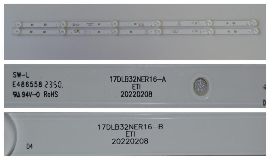 LB/32INC/VES/7 LED BACKLAIHT ,17DLB32NER16-A,17DLB32NER-B,2x6 diod 550mm,