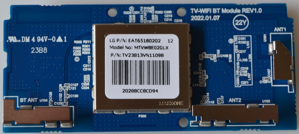 WI-FI/LG/MTVWBE02GLX WI-FI MODULE ,MTVWBE02GLX,EAT65180202,