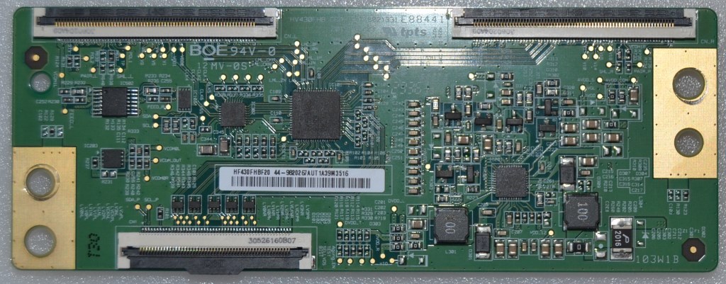 TCON/HV430FHB-GOA/TFK TCon BOARD ,HV430FHB-GOA,47-6021331,HV430FHB-G0A,