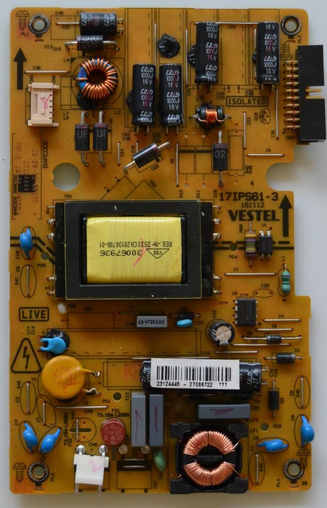 17IPS61-3/24INC/FIN POWER BOARD ,17IPS61-3,for 24 inc DISPLAY,23124445,27066722,161112,