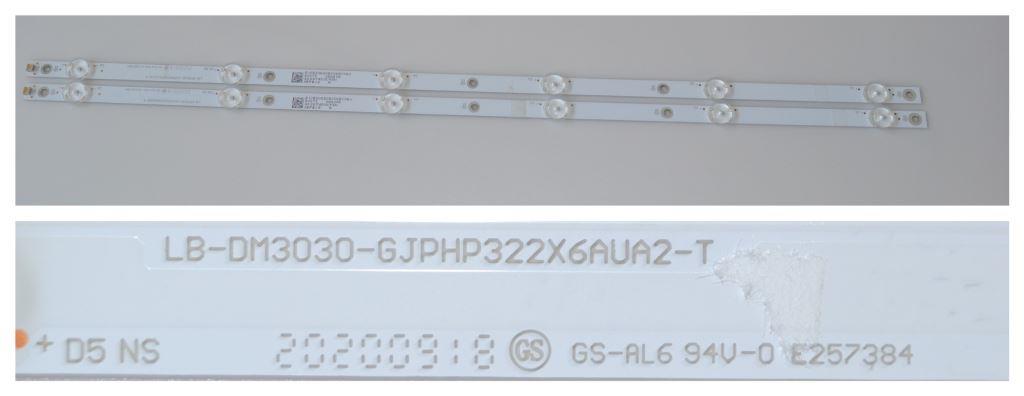 LB/32INC/PH/14 LED BACKLAIHT ,LB-DM3030-GJPHP322X6AUA2-T, 2X6 diod 615mm