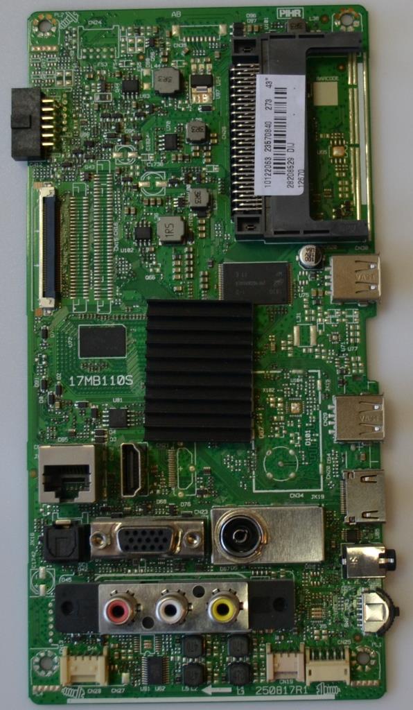 17MB110S/43INC/FINLUX MAIN BOARD, 17MB110S, for 43 inc DISPLAY,10122063,23570840,28208529,250817R1,