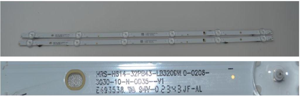 LB/32INC/PH/15 LED BACKLAIHT ,HRS-H614-32PB43-LB3209W 0-0206-3030-10-N-0D32- - V1, 2X6 diod 595mm