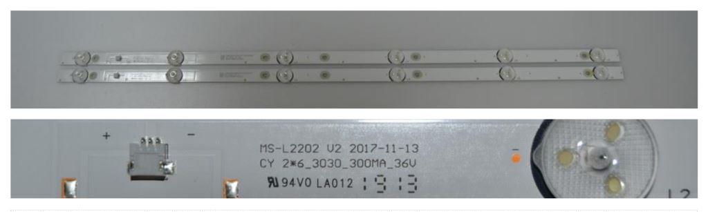 LB/32INC/AR/32DN6ND7 LED BACKLAIHT,MS-L2202 V2, 2X6 DIOD 6V 580mm