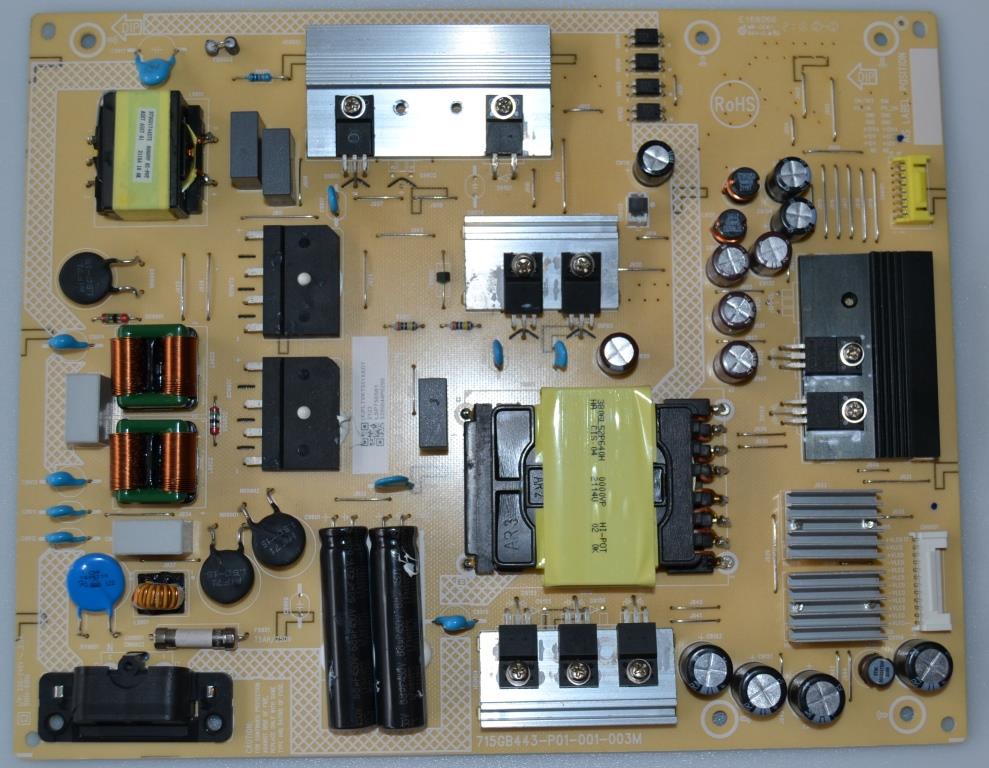 PB/75INC/PH/75PUS8506 POWER BOARD, 715GB443-P01-002-003M, for PHILIPS 75PUS8506/12