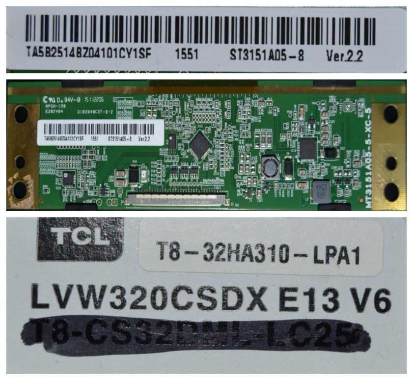 PAN/32INC/ST3151 LCD панел ,ST3151A05-8 Ver.2.2, MT3151A05-XC-5,LVW320CSDXE13V6,