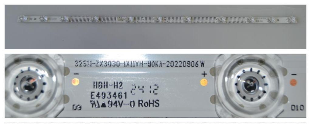 LB/32INC/TCL LED BACKLAIHT  ,32S11-ZX3030-1X11YH-MOKA-20220906 W,1x11 diod,6v,630mm,