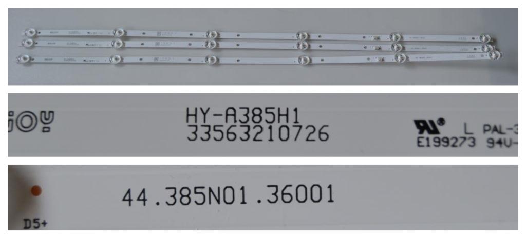 LB/39INC/NEO LED BACKLAIHT ,HY-A385H1 33563210726,44.385N01.36001,3x6 diod,705mm,3v