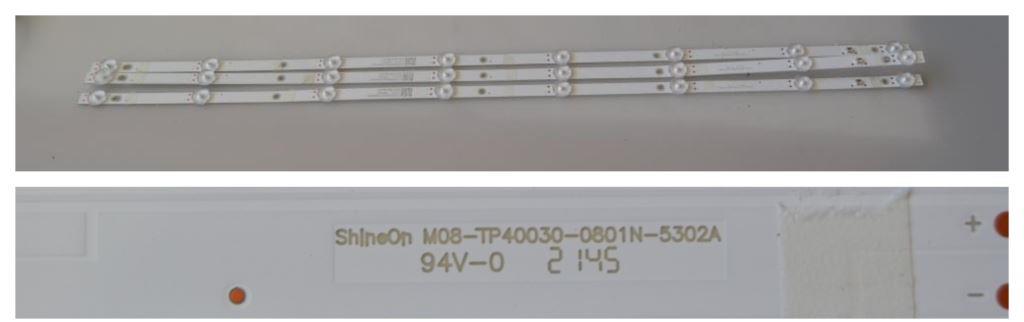 LB/40INC/NEO/40SF30  LED BACKLAIHT  ,ShineOn M08-TP40030-0801N-5302A,3x8 diod 753 mm 3v