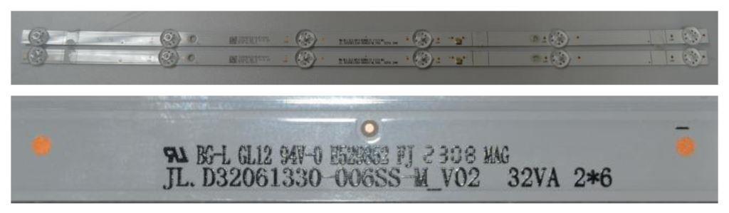 LB/32INC/STL/32DM3500 LED BACKLAIHT,JL.D32061330-006SS-M_V02 , 2X6 DIOD 3V 575mm